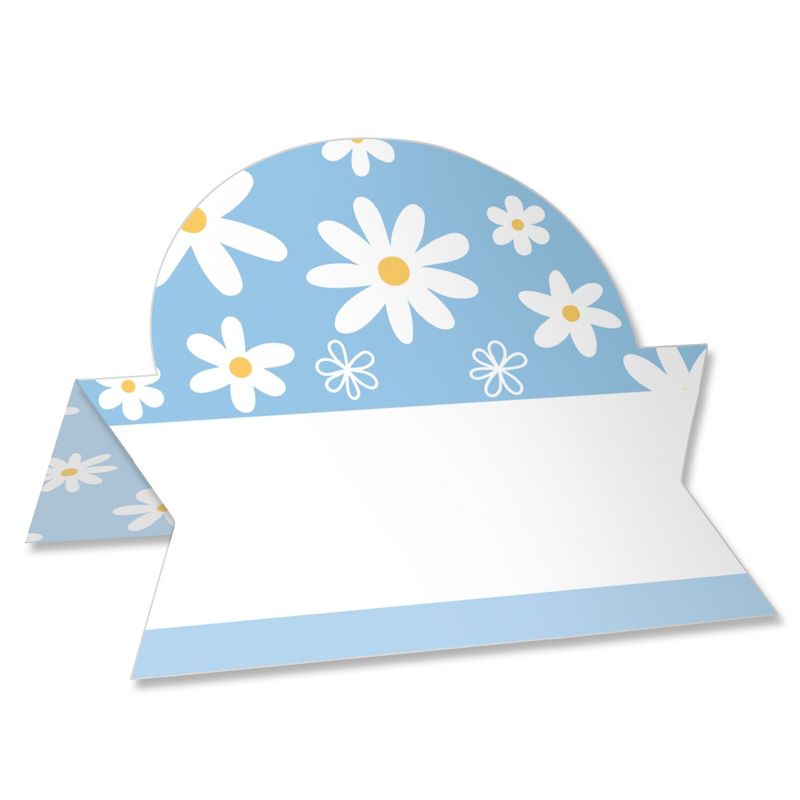 Big Dot of Happiness Blue Daisy Flowers - Floral Party Tent Buffet Card - Table Setting Name Place Cards - Set of 24, 1 of 11