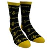 Crazy Dog T-Shirts Women's Bee Happy Novelty Socks Funny Bumble Bee Motivational Graphic Footwear - 2 of 4