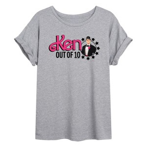 Women's - Barbie - Ken Out Of 10 Oversized Graphic T-Shirt - 1 of 4