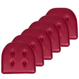 U-Shape Faux Leather No Slip Memory Foam Chair Cushion 16" x 17" by Sweet Home Collection® - 1 of 4