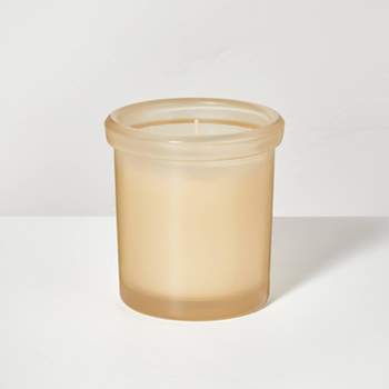 Colored Glass Bergamot Jar Candle 6oz Khaki - Hearth & Hand™ with Magnolia