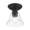 Livex Lighting Moreland 1 - Light Semi-Flush Mount in  Black - 4 of 4