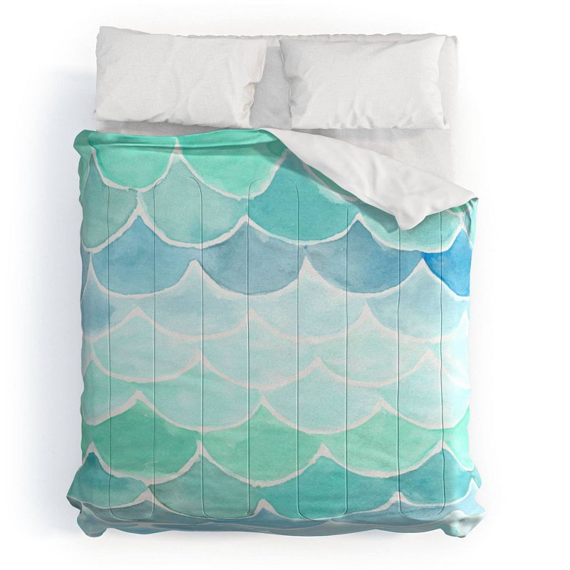 Green Wonder Forest Mermaid Scales Comforter Set - Deny Designs
, 1 of 9