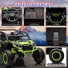 24V Kids UTV Off-Road, 4x4 Electric Truck w/Sunshade, Remote, LED Lights, Shock Absorber, Horn & Music Player - 4 of 4