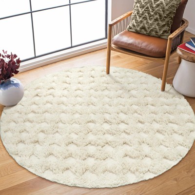 Lahome Kiaralyn Checkered Machine Washable Cotton Area Rug-Soft Carpet for Living Room,Bedroom,or Entryway