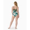 PATPAT Family Matching Mommy and Me Swimsuit One Piece Leaves Printed V Neck Swimwear Set Swim Trunks Shorts - 4 of 4