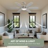 Siljoy 60-in Nickel LED Ceiling Fan with Dual Color Blades (Nickel and oak)-Remote Included (6 Blades) - 3 of 4