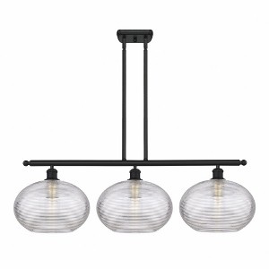 Ithaca - 3 Light Stem Hung Island In Industrial Style-11.25 Inches Tall and 38.5 Inches Wide - 1 of 1