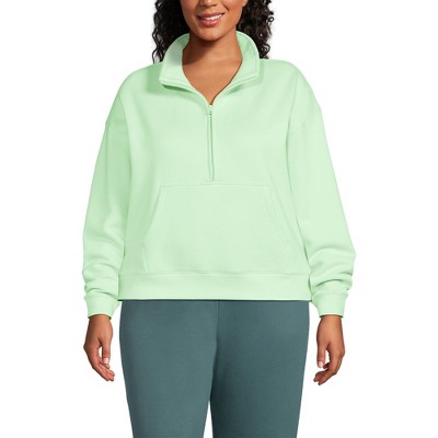 Lands' End Women's Serious Sweats Relaxed Long Sleeve Half Zip Sweatshirt