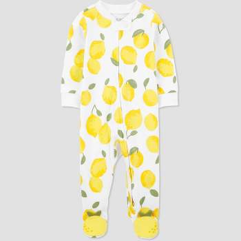 Carter's Just One You® Baby Girls' Lemon Footed Pajama - White/Yellow