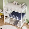 Triple Twin Bunk Bed with Safety Guardrails and Ladder - 3 of 4