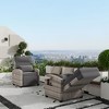 Garvee Outdoor Reclining Chairs, Reclining Patio Chairs with Footrest, Adjustable Rattan Patio Lounge with Flip-Up Table,Air Pump Reclining Chair - 3 of 4
