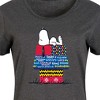 Women's Peanuts Snoopy Patchwork Doghouse Graphic T-shirt Dress - Heather Charcoal - 4X - 2 of 4