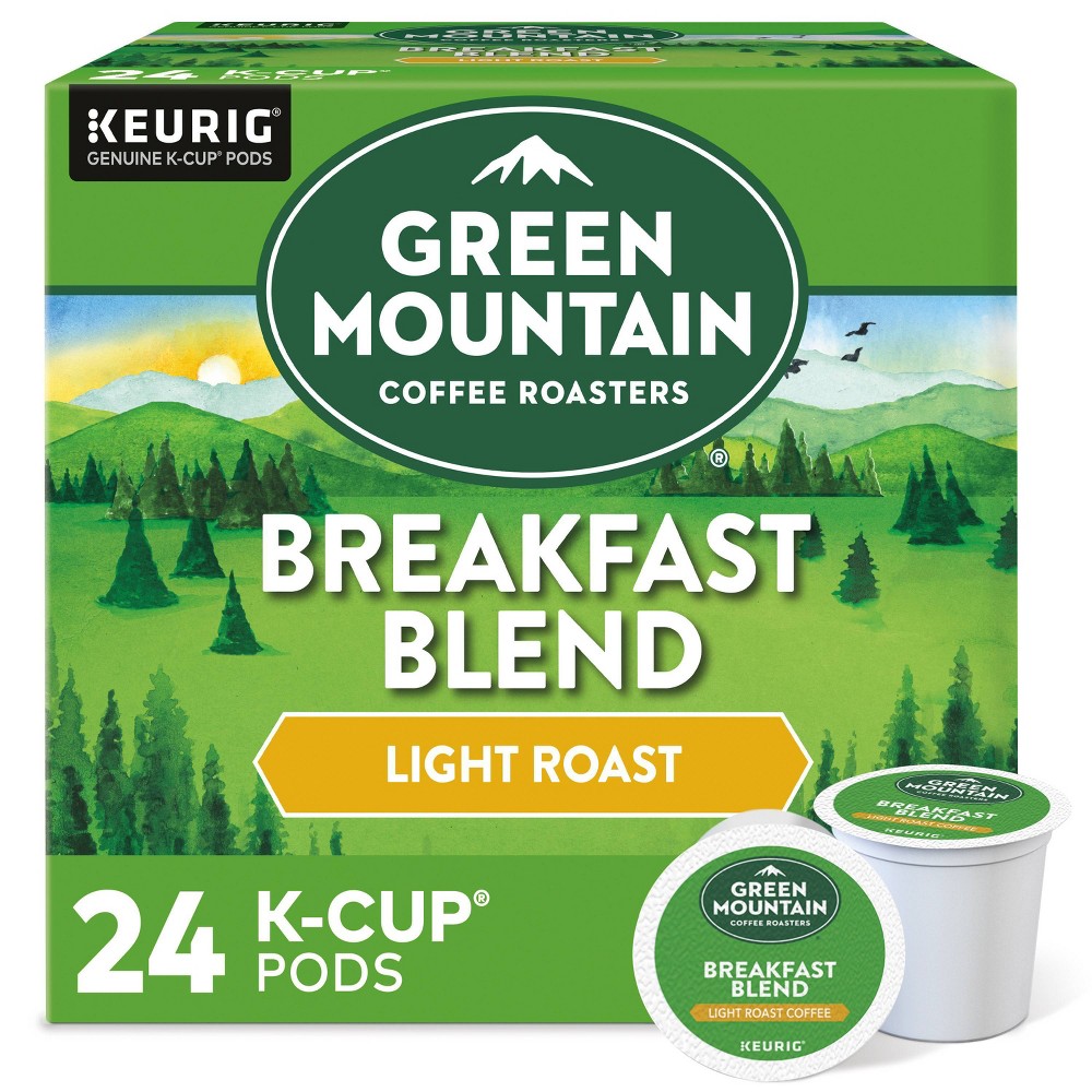 Green Mountain Coffee Roasters Breakfast Blend Keurig Single Serve K-Cup Pods, 24 Count