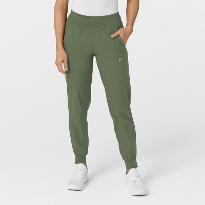 Wink W123 Women's Comfort Waist Cargo Jogger Scrub Pant Petite