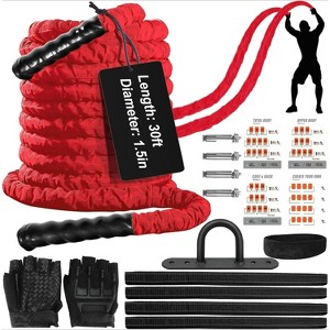 Heavy Weighted Battle Ropes for Home Gym, Exercise Ropes for Strength and Cardio Training - 1 of 4