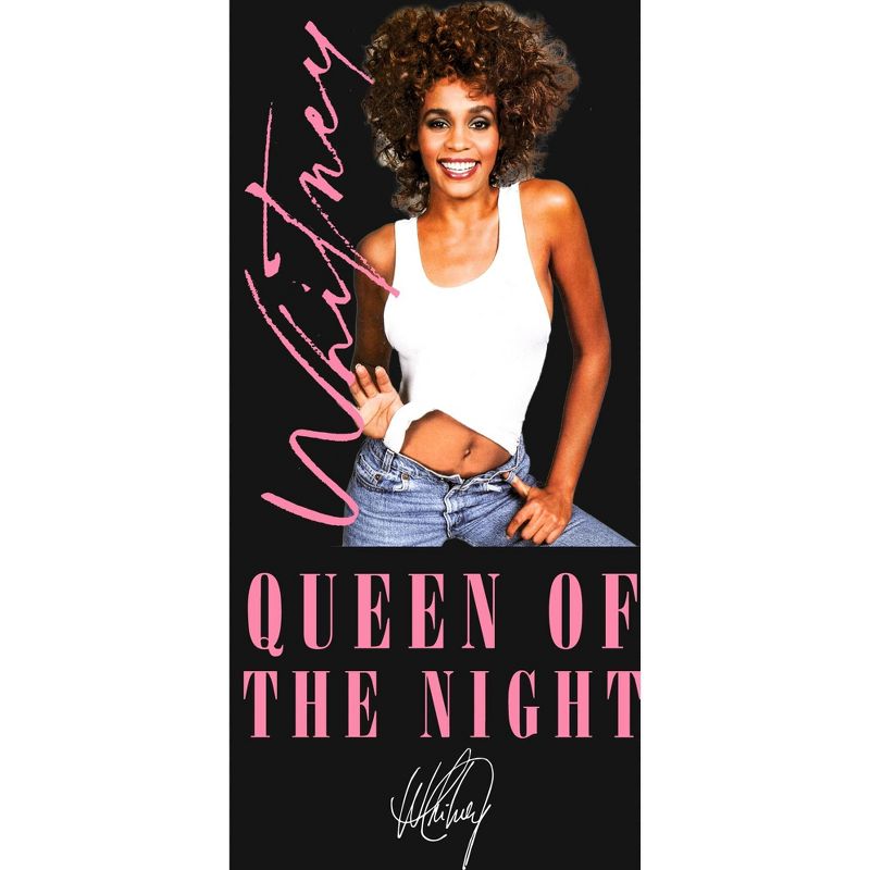 Whitney Houston Queen of the Night Men's Black Graphic Sleep Pajama Pants, 2 of 3