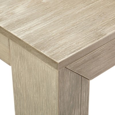 Seashell Wirebrush Solid Wood Rectangular Dining Table for 6