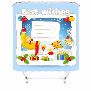 Best Wishes Shower Curtains for Bathroom Waterproof Fabric Bath Curtain Durable Soft Stylish Bathroom Decor 72x72 Inch - 1 of 1