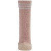 Memoi Women's Striped Cuff Heavy Sweater Knit Crew Socks - 2 of 4