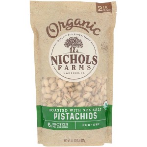 Nichols Farm Pistachios Roasted with Sea Salt - Case of 14 - 32 OZ - 1 of 4