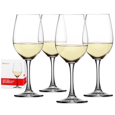 Spiegelau Definition Stemmed White Wine Glasses - European-Made Crystal  15.2oz Dishwasher Safe Crystal Wine Glasses Set of 2