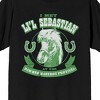 Parks & Recreation I Met Lil Sebastian at the Pawnee Harvest Festival on Black Short Sleeve Adult T-Shirt - 2 of 3
