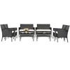 Tangkula 8PCS Outdoor Furniture Set Patio Rattan Conversation Set w/ Cushion - 2 of 4
