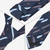 INSPIRE CHIC Men's Stripe Print Self-Tied Crown Flowers and Anchor Necktie for Graduation School Uniform College 1 Pc - 3 of 4