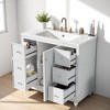 Mshliw 36 Inch Bathroom Vanity with Ceramic Sink, Freestanding Storage Cabinet with 4 Drawers and 1 Door, Solid Wood Frame, Adjustable Shelf - 3 of 4