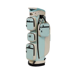 Lady Hampton Canvas Golf Cart Bag 5-Way Padded Top - Teal / Ivory - 1 of 1