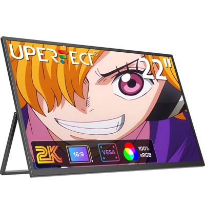 UPERFECT 22" Portable Monitor, 1080P IPS Display w/ USB-C & HDMI, External Screen for Laptop, PC, Phone, Work & Entertainment