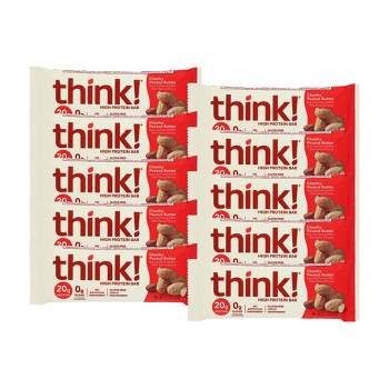 Think! Chunky Peanut Butter High Protein Bar - Case of 10/2.1 oz