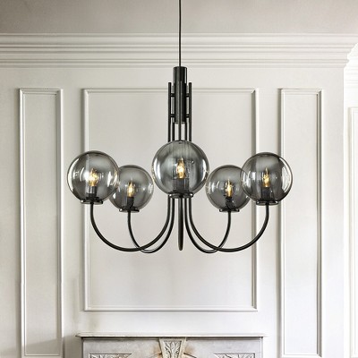ALOADECOR Modern Glam Glass Globe Bubble Chandelier Sputnik  Hand Blown Glass Pendant Light For Living Room