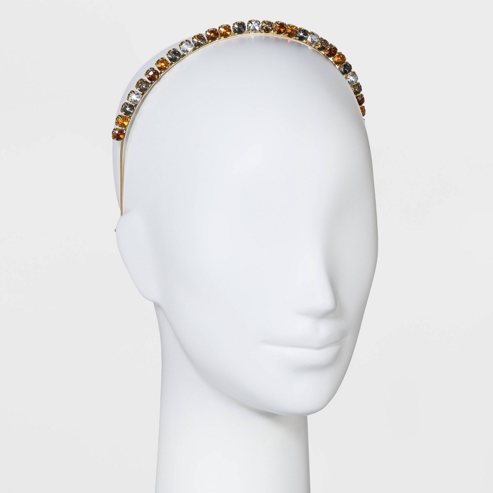 Metal Colored Crystal Headband - A New Day Gold