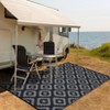 Outdoor Modern Reversible Erasable Area Rugs for Garden Backyard Large Portable Lightweight Plastic Straw Rug for Camping RV Auto Patio Picnic Mat - 4 of 4