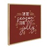 Kate and Laurel Sylvie Tis The Season Framed Canvas by Border Bloom, 22x22, Natural - 2 of 4