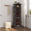 Rotating Shoe Rack Tower 360, Spinning Shoe Rack Tower 6 Tier for Closet, Entryway, Tall Shoe Storage Organizer, Holds Up to 24 Pairs of Shoes - 3 of 4