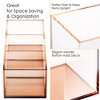 Acrylic Makeup Brush Organizer Compartment Office Organizers for Desk - Elavain - 3 of 4