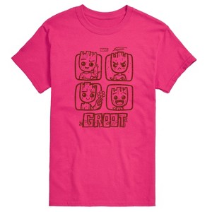 Men's - Marvel - Guardians of the Galaxy Groot Grid Short Sleeve Graphic T-Shirt - 1 of 4