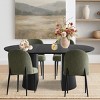 5 Piece Dining Set for 4,Black Extendable Dining Table with 4 Upholstered Armless Dining Chairs for Dining Room,Kitchen-Maison Boucle - 2 of 4