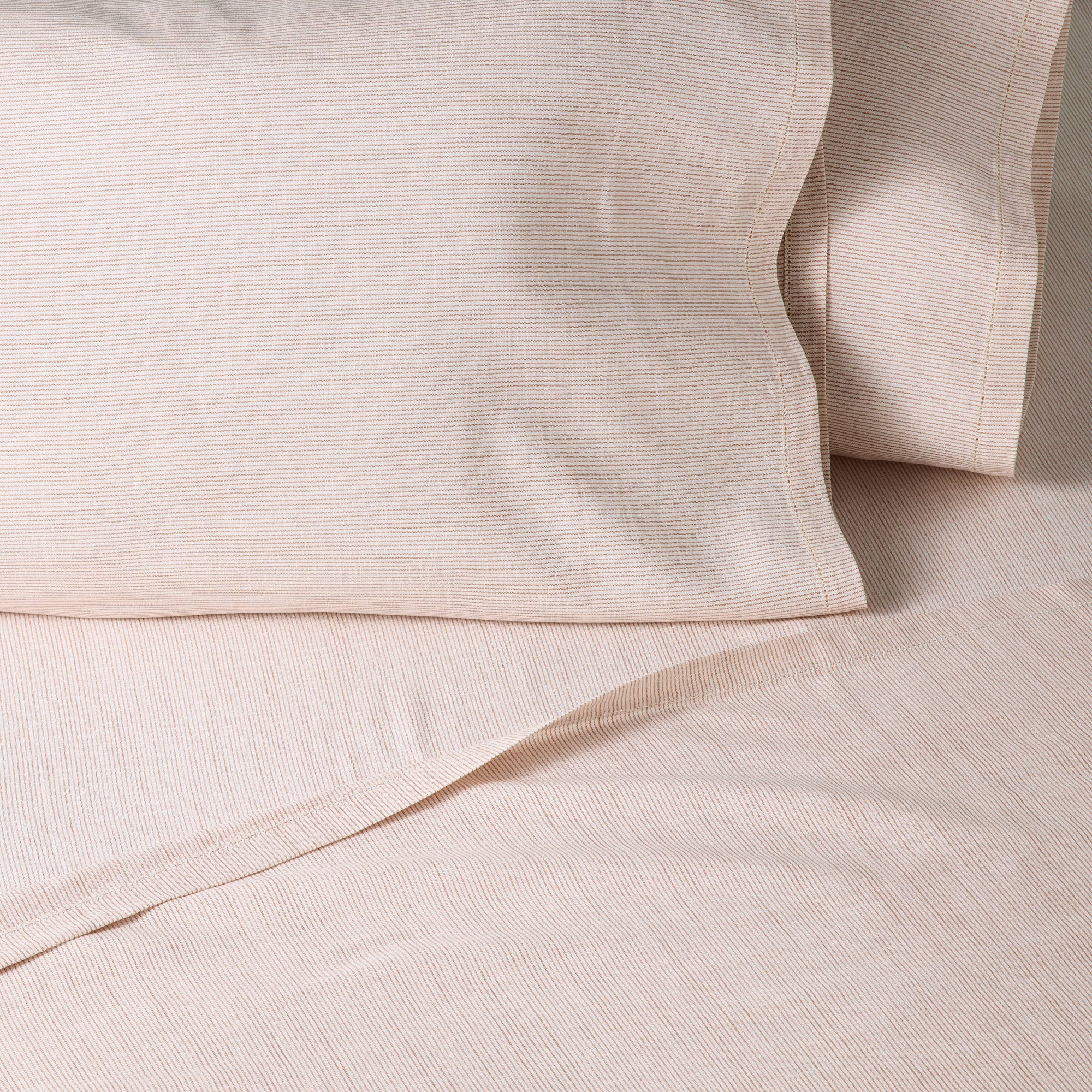 4pc Queen Micro Stripe Sheet Set Rust - Hearth & Hand™ with Magnolia