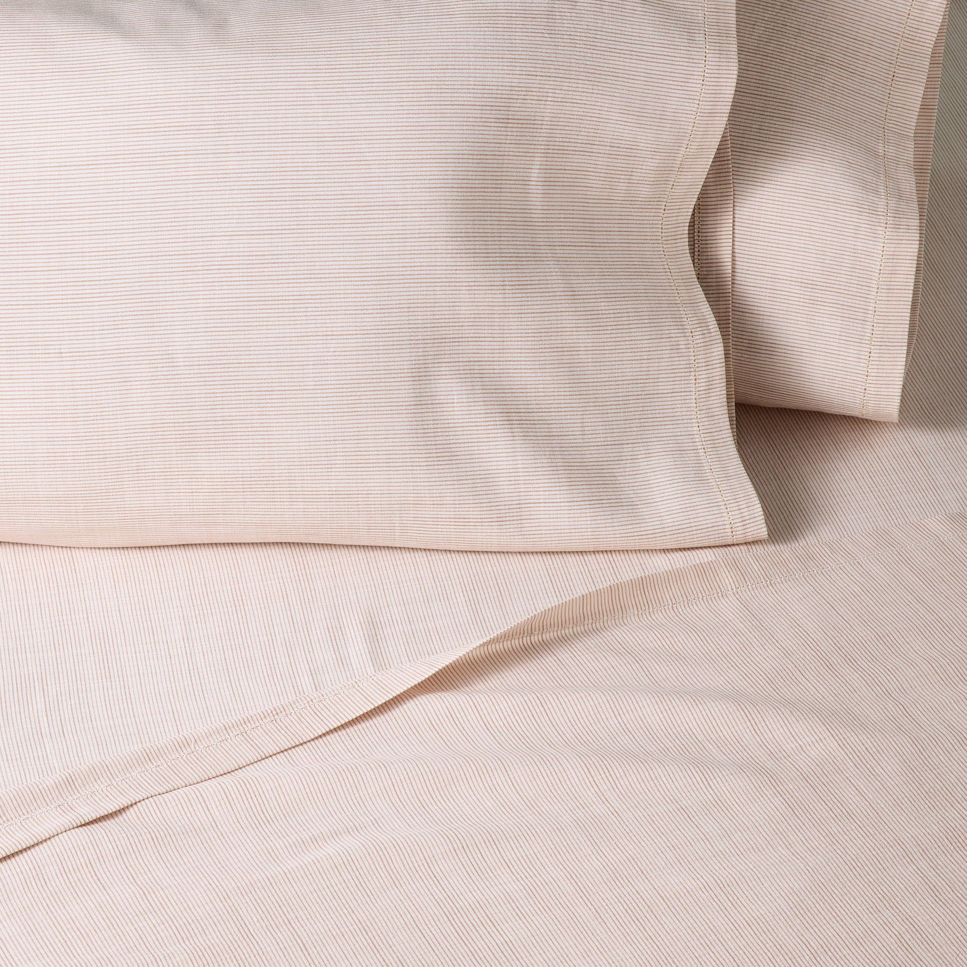 4pc Queen Micro Stripe Sheet Set Rust - Hearth & Hand™ with Magnolia