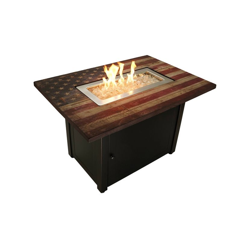 Endless Summer The Americana 40&#34;x28&#34;  Rectangle LP Gas Outdoor Fire Pit Black, 3 of 8
