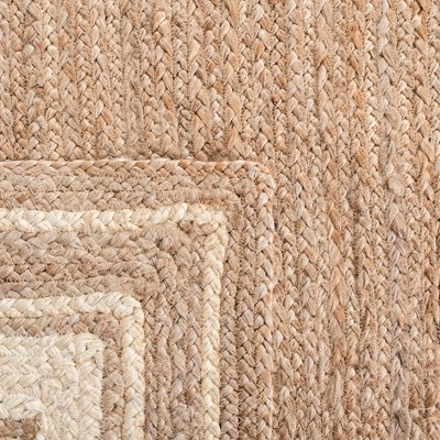 Ivory and Natural Hand-Knotted Jute 3 x 5 ft. Area Rug