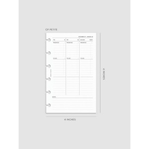 2026 Dated Weekly Task Planner Insert | Monday Start | Cloth & Paper - 1 of 4