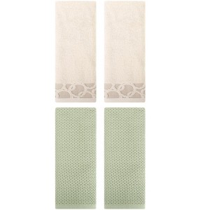 REGALWOVEN 4 Pcs Cotton Bathroom Hand Towels for Kitchen - 1 of 4