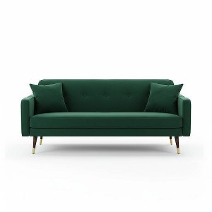 Rennnsan Convertible Mid-Century Modern Sofa in Green and Gold - 1 of 1
