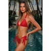 Moda Minx 'Antigua' Red Tie Side Bikini Bottoms - 2 of 4