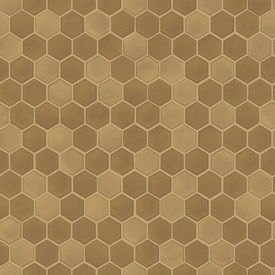 Tempaper Hexagon Tile Brushed Self-Adhesive Removable Wallpaper Gold
